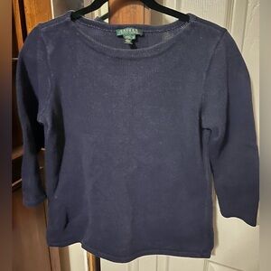Lauren Ralph Lauren navy cotton sweater